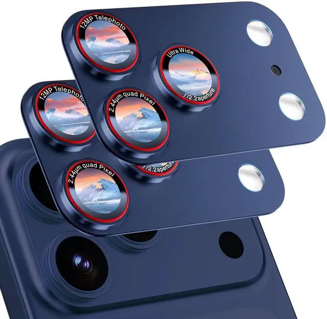 Main image of 9H High-alumina Tempered Glass Camera Lens Protector for iPhone 17 Pro Max Lens , Military-Grade Shatterproof with Strong Adsorption, Full Coverage Case-Friendly Cover