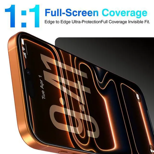 Alt view image 3 of 7 - Pack Screen Protector for iPhone 17 Pro Max6.9 inch TransparetClear with Flawless Fit Kit 2-Pack Camera Lens Protector,9H Hardness, 12FT Military Grade Shatterproof, Scratch Resistant, Tempered Glass