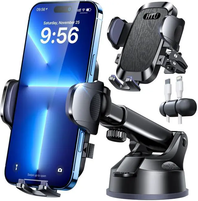 Main image of Upgraded Strongest Suction & Pro Military-Grade Certs Ultimate Car Phone Mount360°Rotatable SuctionCell Phone Holders Truck Stand for Dashboard Windshield Vent for iPhone 17 Pro Max Samsung,Black
