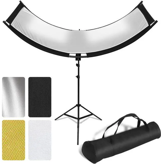 Main image of Clamshell Light Reflector Diffuser 70"x24"/180x60cm with Stand
