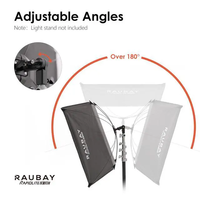 Alt view image 5 of 7 - Quick-Open Curved Reflector, U-Shape Clamshell Light Reflector with 48in x 26in Photography Diffuser for Studio Portrait&Video Shooting, 4-in-1 Black/White/Silver/Gold, RAPIDLITE, CR-120