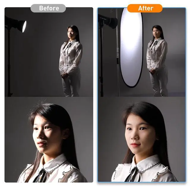Alt view image 6 of 7 - 40"x60" Soft Light Diffuser Collapsible Pop Out Reflector Panel Lighting Diffusion for Studio and Outdoor Photography Video Shooting with Carrying Bag(100x150cm)