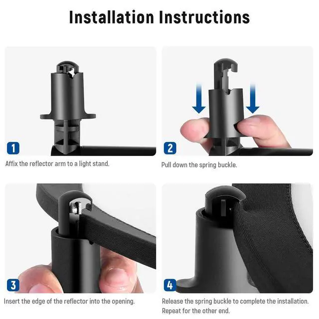 Alt view image 7 of 7 - Extendable Reflector Holder Arm with 78.7"/2m Tripod Light Stand, Photo Telescopic 25.5" to 47.2" Boom Arm 360° Swivel Reflector Bracket for Product Portrait Studio Outdoor Photography