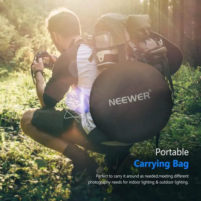Alt view image 7 of 7 - 40"x60"/100x150cm Light Reflectors for Photography, Portable 5 in 1 Collapsible Multi Disc with Bag - Translucent, Silver, Gold, Black, White Diffuser for Studio and Outdoor Lighting