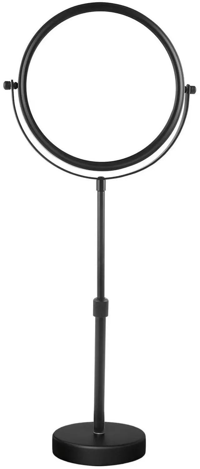 Main image of Higher Taller Tabletop Makeup Mirror of 8 Inch, 5X Magnified Makeup Mirror Countertop Standing, Height Adjustable, Double Sided Mirror in Matte Black (8 Inch, 5X)