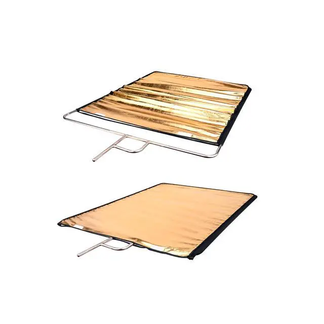 Alt view image 7 of 7 - Photography Light Reflector Flag Kit, 30x35inches/75x90cm, 4-in-1 Gold/Silver/Black/White Diffuser and Translucent Diffuser, Foldable Stainless Steel Frame
