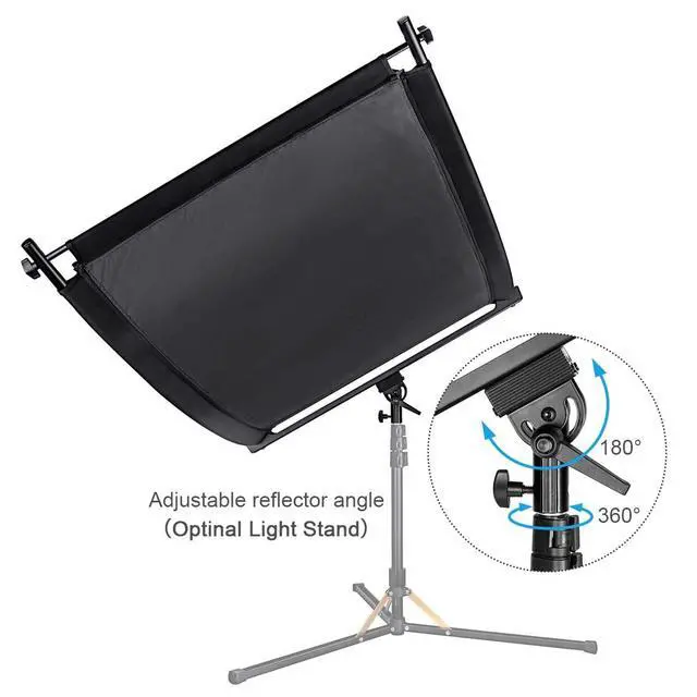 Alt view image 4 of 7 - Light Reflector 70"x25.6"/178x65cm Arclight Curved Eyelighter Lighting Diffuser for Photography Stuido Filming Shooting, Black/White/Gold/Silver