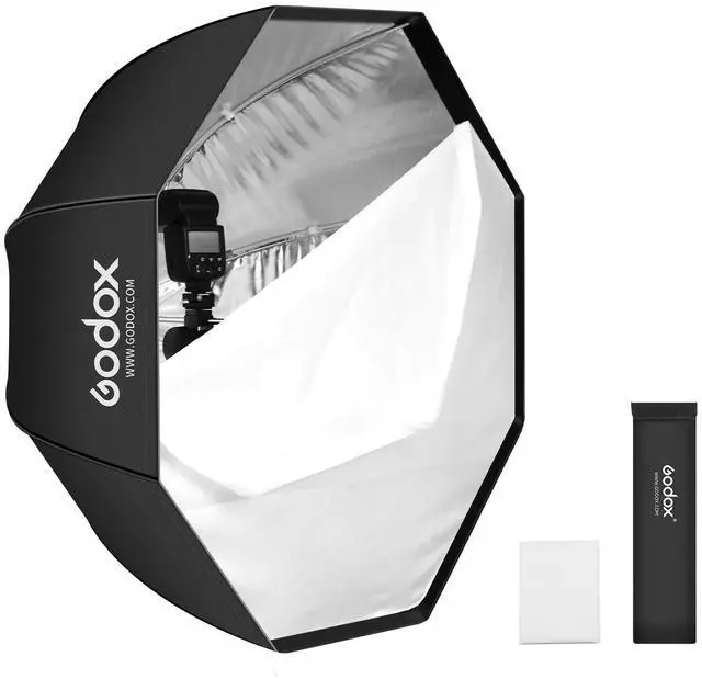 Main image of 31.5" / 80cm Octagon Reflective Umbrella Soft Box Silver with Carrying Bag Portable Octagon Flash Umbrella Softbox Reflector Octabox for Studio Photography Flash Speed Light