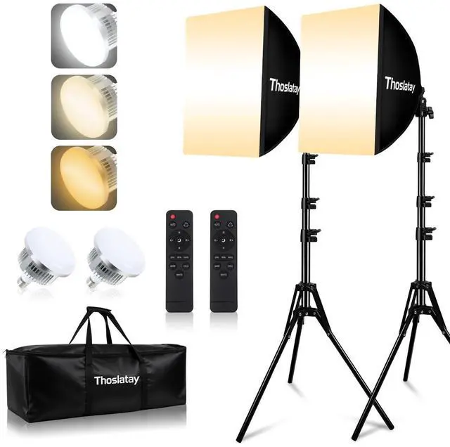 Main image of Softbox Lighting Kit 2pack,Soft Box Upgrade 85W 2700-6400K 100-240V LED Bulbs Professional Photography Lighting Kit, Photo Studio Lights for Photoshoot/Video Recording/Live Streaming