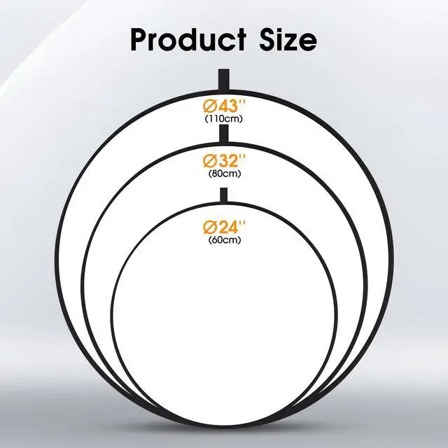 Alt view image 7 of 7 - 5-in-1 Light Reflector 43 Inch/110 cm Photography Diffuser Collapsible Portable with BagGold Silver White Black Translucent for Studio and Outdoor Lighting (43'' (110cm))