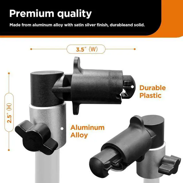 Alt view image 3 of 7 - 3 Pack Reflector Holder Backdrop Clamp, Sturdy Aluminum Alloy Photography Reflector Disc Holding Positioning Clamp Mount Adapter for Light Stand with 5/8" Stud