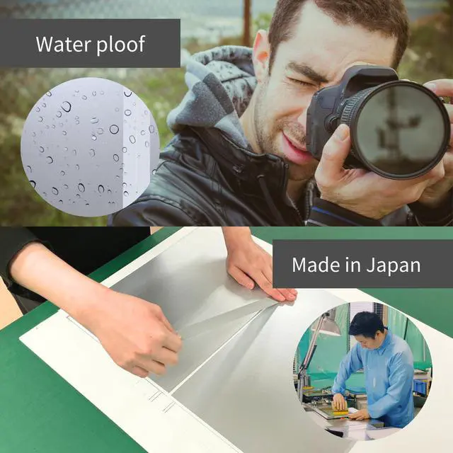 Alt view image 5 of 7 - Studio Foldable Photography Reflector Board, White & Black Light Control Card for Product Photography, Food, Cosmetics, Jewelry & Handmade Goods, Made in Japan