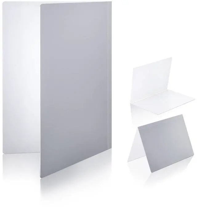 Main image of Studio Foldable Photography Reflector Board, White & Black Light Control Card for Product Photography, Food, Cosmetics, Jewelry & Handmade Goods, Made in Japan
