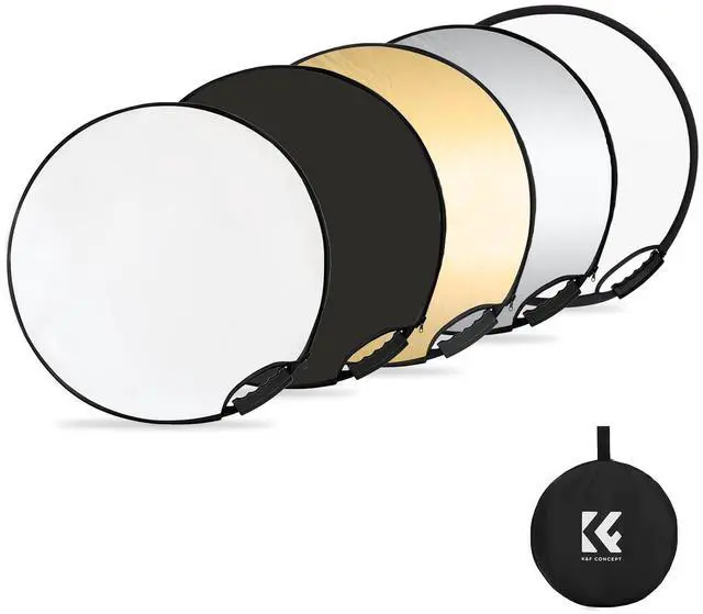 Main image of 5-in-1 Light Reflector, 22"/60cm with Handle Grip& Bag