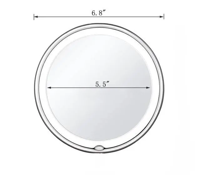Alt view image 4 of 5 - LED Lighted 10X Magnifying Makeup Mirror with Power Locking Suction Cup, Bright Diffused Light and 360 Degree Rotating Adjustable Arm, Portable Cordless Home and Travel Bathroom Vanity Mirror