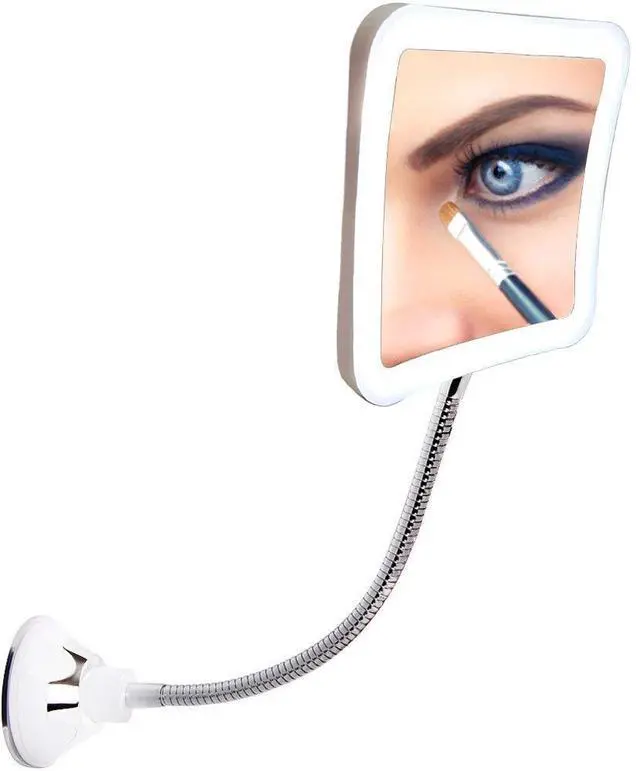 Main image of Makeup Mirror with LED Lights and 7X Magnification, Portable Cordless Design Suction Cup Mirror for Home and Travel with Flexible Gooseneck to Adjust to Any Position Easily
