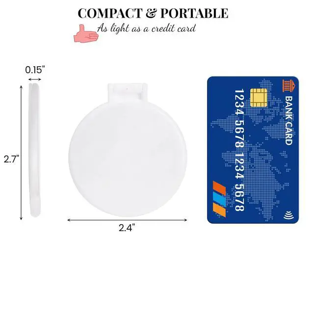 Alt view image 2 of 3 - 50 Pieces Compact Mirror Bulk, Round Makeup Mirror for Purse, Mini Folding Mirror for Women Girls Travel Daily Use