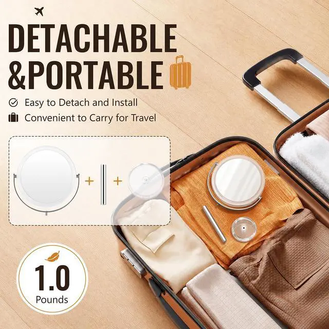 Alt view image 6 of 7 - 1X/ 30X Magnifying Mirror, Double Sided Makeup Mirror with Stand, Vanity Tabletop Mirror with Tweezer, 360° Rotation Portable for Dressing Table Desk Bathroom Bedroom Travel, 8 Inch