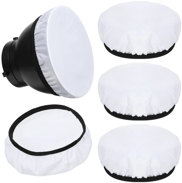 Main image of 7"/18cm Light Diffuser,Soft Diffuser Lamp Cover White Lamp Shade Diffuser,Great for Studio Strobe Reflectors, Video Shooting (4Pcs)