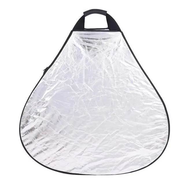 Alt view image 5 of 7 - 5-in-1 Triangle Photography Reflector 12" | Gold Silver White Transparent Black | Single-Hand Grip | Portable Durable Light Reflector with Carrying Case (30cm)