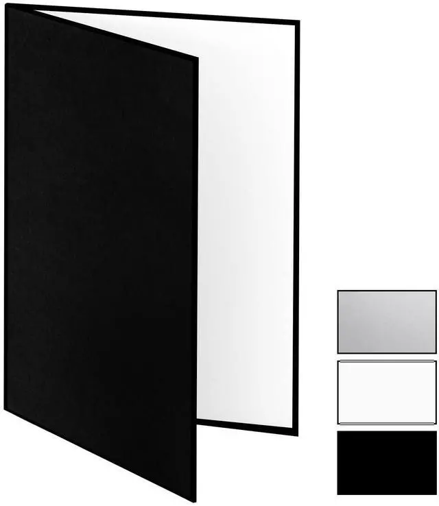 Alt view image 2 of 7 - 2PCS 3 in 1 12"x8" Photography Light Reflector Cardboard, A4 Paper Folding Light Diffuser Board for Studio, Still Life, Product Shooting - Black, Silver, White