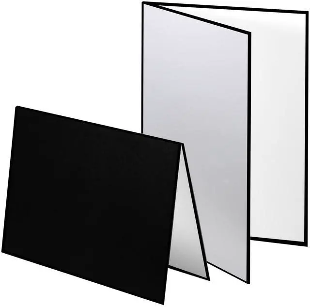 Alt view image 6 of 7 - 2PCS 3 in 1 12"x8" Photography Light Reflector Cardboard, A4 Paper Folding Light Diffuser Board for Studio, Still Life, Product Shooting - Black, Silver, White