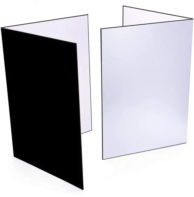 Alt view image 5 of 7 - 2PCS 3 in 1 12"x8" Photography Light Reflector Cardboard, A4 Paper Folding Light Diffuser Board for Studio, Still Life, Product Shooting - Black, Silver, White