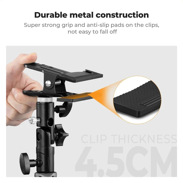 Alt view image 6 of 7 - Photography Reflector Holder, 5/8" Heavy Duty Metal Clamp