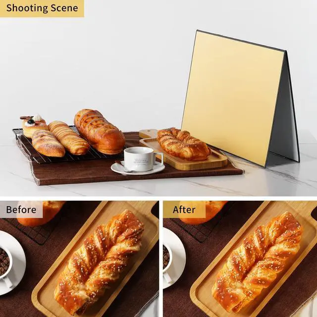 Alt view image 4 of 6 - 17 x 12 in /43 x 30 cm Light Reflector Photography Cardboard, 3-in-1