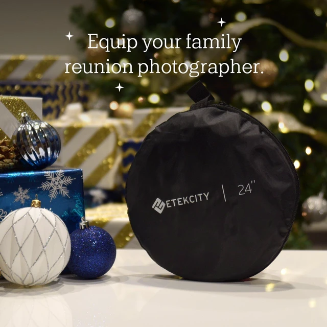 Alt view image 3 of 7 - 24" (60cm) 5-in-1 Photography Reflector, Multi-Disc Light Reflectors for Photography, Collapsible with Bag - Translucent, Silver, Gold, White and Black