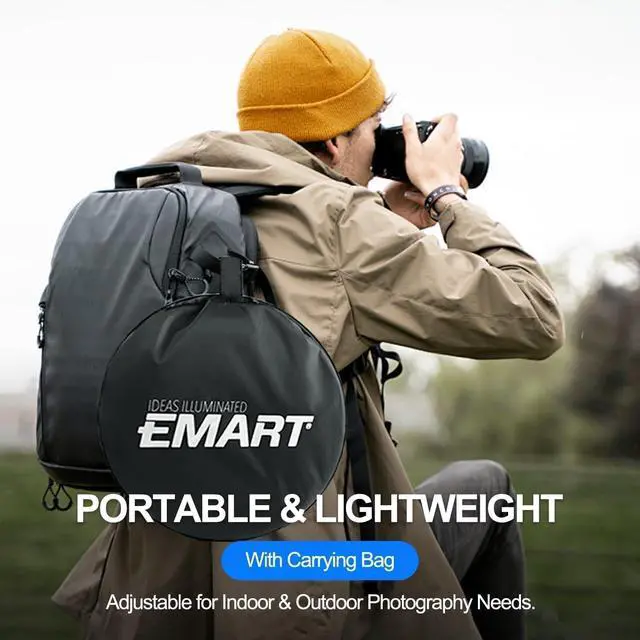 Alt view image 6 of 7 - 24'' (60cm) 5 in 1 Photo Collapsible Photography Reflector with Bag - Portable Camera Panel for Studio Video,Outdoor Lighting, Indoor Shooting, Portraint -Translucent, White, Silver, Gold, Black