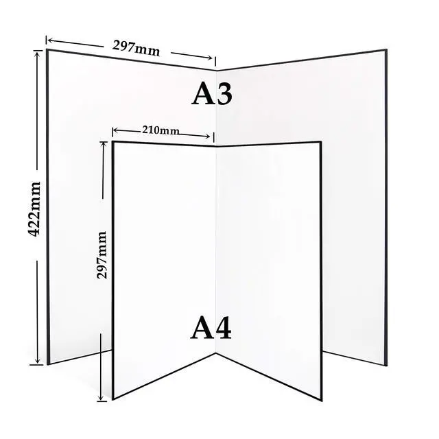 Alt view image 6 of 6 - (2 Pcs) Light Reflector 3 in 1 Photography Reflector Cardboard, A4 (12x8 Inch) Size Folding Light Diffuser Board for Still Life, Product and Food Photo Shooting - Black, Silver and White, 2 Pack