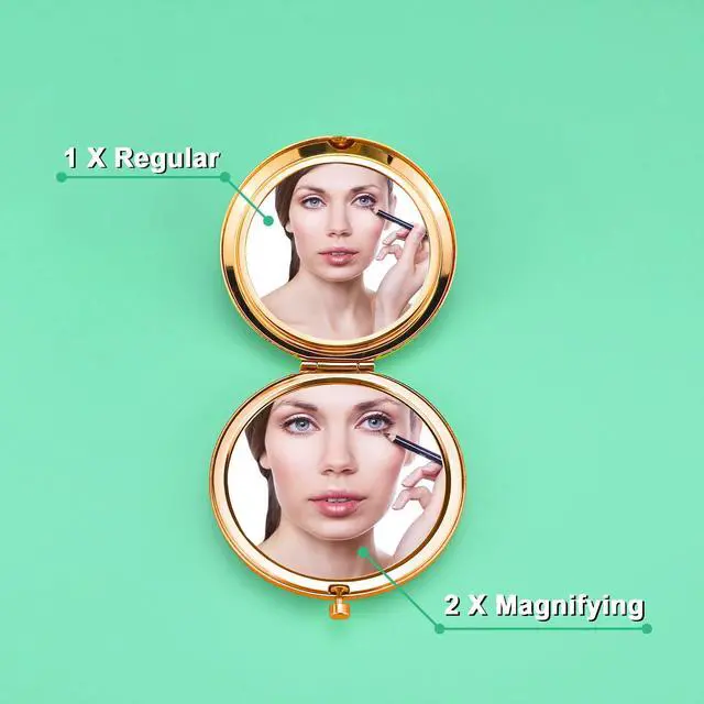 Alt view image 2 of 7 - Friends Gifts for Girls Rose Gold Compact Mirror for Best Friends Sister Bestie Friendship Gifts for Women Graduation Present for Her Folding Makeup Mirror Christmas Birthday Present