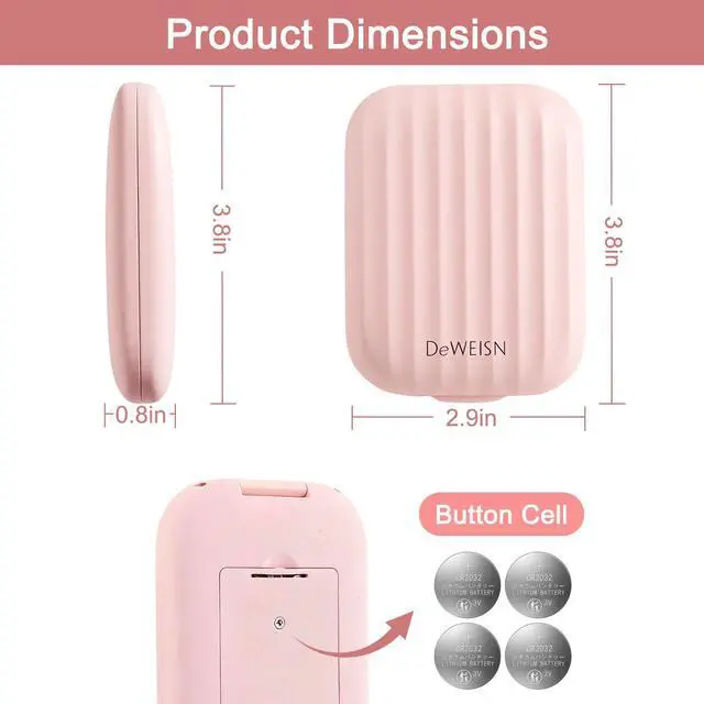 Alt view image 7 of 7 - Compact Mirror,1X/10X Magnification LED Travel Small Portable Makeup Mirror with Lights 2-Sided,3 Color Lighting,Adjustable Brightness,Folding Mini Mirror for Purse,Pocket,Handheld,Pink