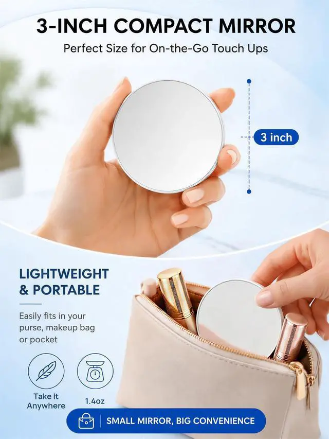 Alt view image 2 of 7 - 30x Magnetic Magnifying Mirror for Fine Makeup and Travel,3 in