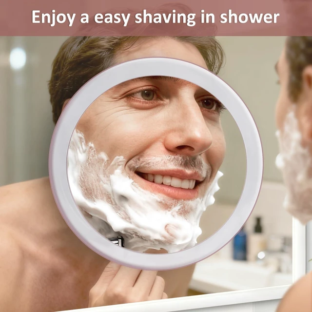 Alt view image 5 of 7 - Large 8 Inch Round Magnifying Mirror with 3 Suction Cups for Easy Mounting (10X Magnification) - Perfect for Detailed Grooming and Travel