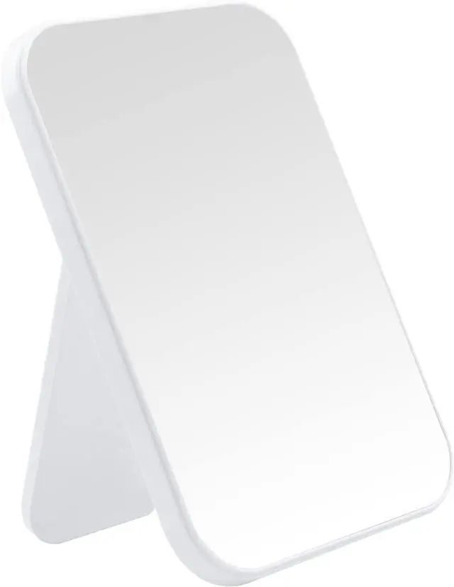 Main image of 8-Inch Desktop Makeup Mirror, Portable Princess Mirror,Table Desk Wall Hanging Dual-Purpose Square Mirror White