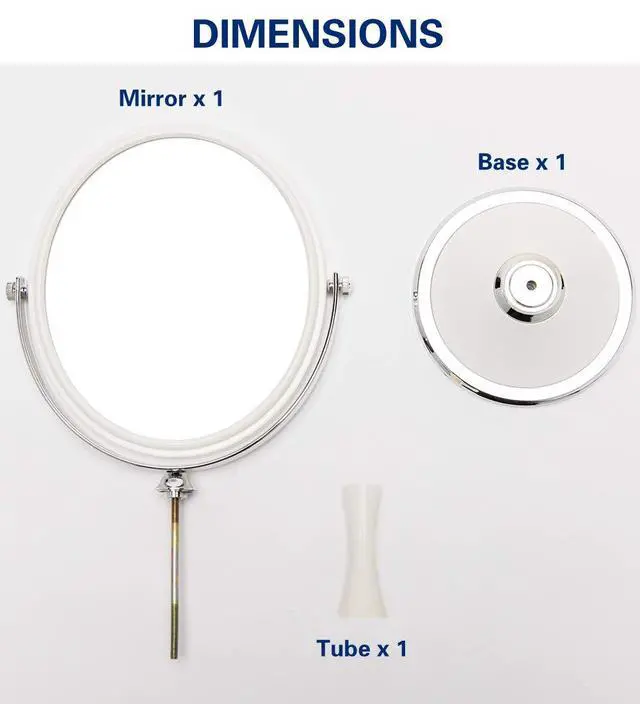 Alt view image 6 of 7 - Vintage Table Mirror with Stand 8-inch Double Sided Swivel 1X/3X Magnification Desk Mirror with Silver Style 13 Inch Height Standing Tabletop Makeup Vanity Mirror(Oval)