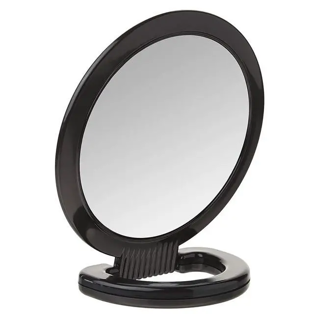 Alt view image 7 of 7 - Hand Mirror Double-Sided 1X and 3X Magnification, Lightweight Portable Handheld Mirror with Handle, Ideal for Makeup, Shaving, & Everyday Beauty, Compact Size for Travel & Gym 6" Diameter