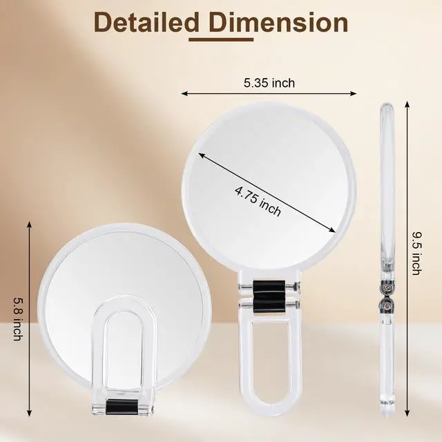 Alt view image 6 of 6 - 10X Magnifying Mirror, Double Side Handheld Mirror, Travel Makeup Mirror