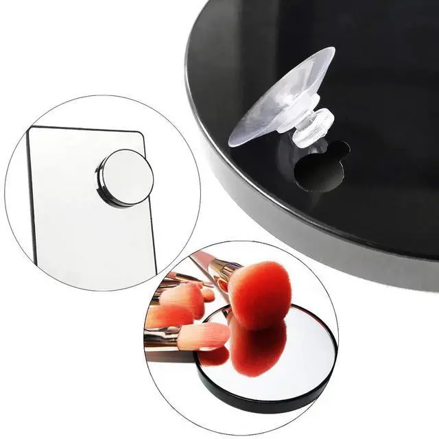 Alt view image 6 of 7 - 10X Magnifying Makeup Mirror, Round Mirror 2 Suction Cups Facial Makeup Cosmetic Absorption Shaving Home Makeup Travel Essential(Diameter 3.46 inches)
