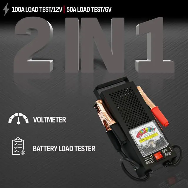 Alt view image 2 of 7 - Battery Load Tester, 6V/12V BT-100