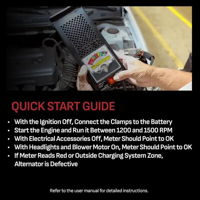 Alt view image 3 of 7 - Battery Load Tester, 6V/12V BT-100