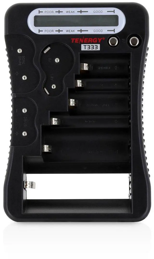 Main image of T-333 Universal Battery Tester, LCD Display, Cell Checker, Multi-Purpose Small Battery Tester, for AA, AAA, C, D, 9V, CR123A, CR2, CRV3, 2CR5k CRP2, and Button Cell Batteries