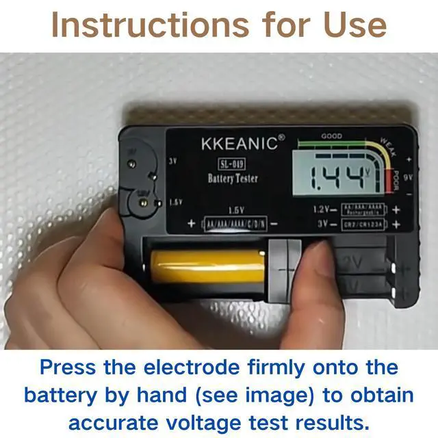 Alt view image 5 of 7 - Battery Tester for AA AAA C D 9V & Case Household Batteries Battery Checker