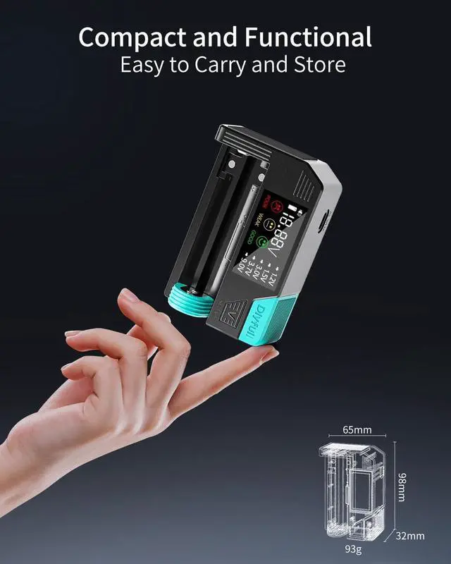 Alt view image 7 of 7 - Magnetic Battery Tester for AA AAA C D 9V, Buttons, Ni-MH, Alk, Li-ion
