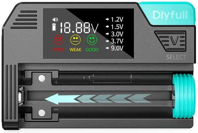 Main image of Magnetic Battery Tester for AAA AA C D 9V, Button Cell & Rechargeables