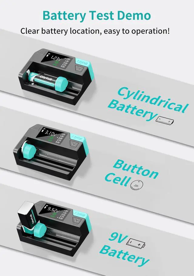 Alt view image 4 of 5 - Magnetic Battery Tester for AAA AA C D 9V, Button Cell & Rechargeables
