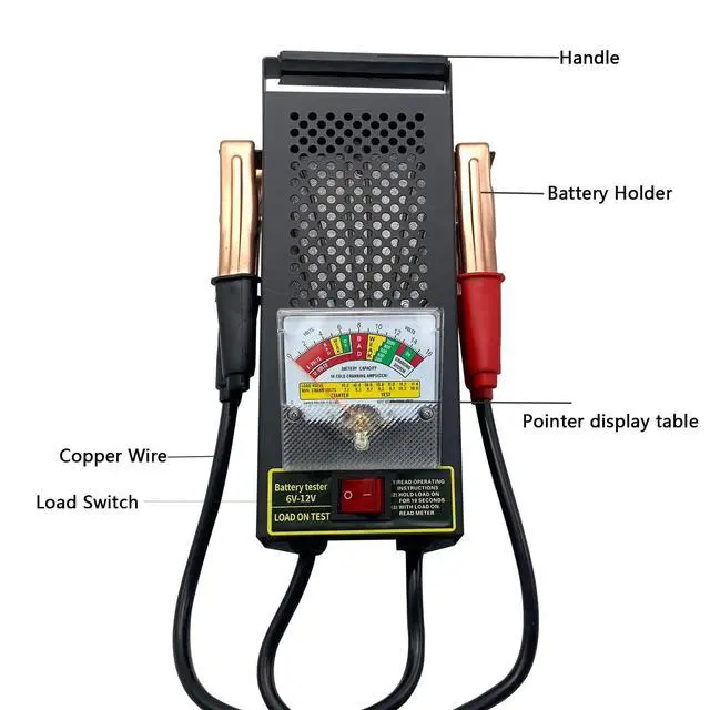 Alt view image 3 of 7 - Battery Load Tester, Car Battery Load Tester 6V 12V Battery Alternator Tester with Voltmeter and Alligator Clips for All Batteries Car, RVs, Motorcycles, ATV, Boats