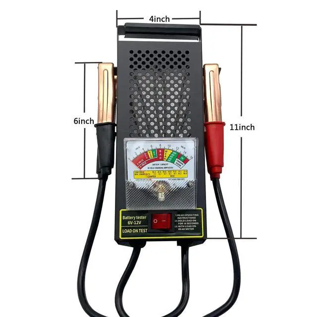 Alt view image 2 of 7 - Battery Load Tester, Car Battery Load Tester 6V 12V Battery Alternator Tester with Voltmeter and Alligator Clips for All Batteries Car, RVs, Motorcycles, ATV, Boats